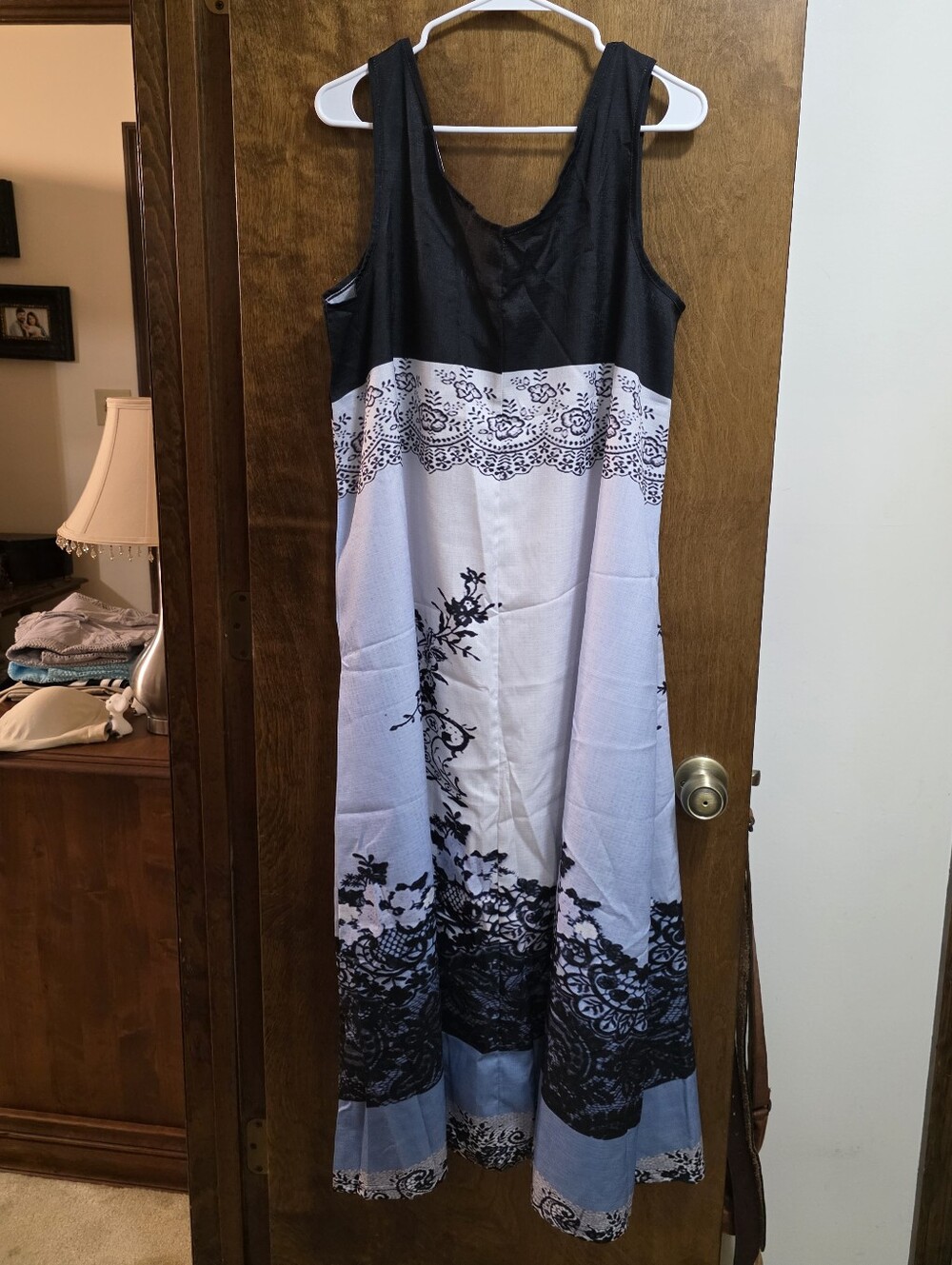 NWOT Black, Blue And White Dress Size 2XL